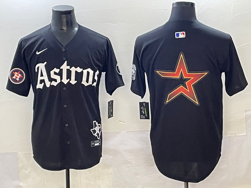 Men Houston Astros blank black MLB Nike 2025 jersey style  27